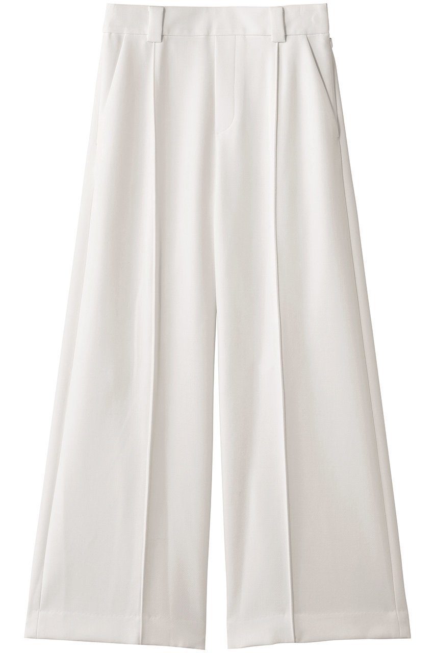 【ランバン オン ブルー/LANVIN en Bleu】のダブルクロスワイドパンツ インテリア・キッズ・メンズ・レディースファッション・服の通販 founy(ファニー) 　ファッション　Fashion　レディースファッション　Fashion for Women　パンツ　Pants & Trousers　シンプル　Simple, Minimal　センター　Center, Center Line　バランス　Balance, Style Balance　ビジネス 仕事 通勤　Business / Work / Commuting　フォーマル　Formal, Dressy　定番　Standard, Basic Item　オフ|ID: prp329100004748445 ipo3291000000035412194