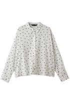 【ミズイロ インド/mizuiro ind】のflocky dots print shirt シャツ 人気、トレンドファッション・服の通販 founy(ファニー) ファッション Fashion レディースファッション Fashion for Women トップス・カットソー Cut & Sew Tops シャツ・ブラウス・オフィスカジュアル Elegant Blouses & Button-Ups ロングTシャツ・Tシャツ Longline T-Shirts & Tees クラシカル Classical, Vintage-Inspired ジャケット Jacket, Outerwear スリーブ Sleeve, Long Sleeve / Short Sleeve ドット Polka Dot, Dot Pattern ロング Long, Long-Length エレガント 上品 Elegant 新作・新入荷 New Arrivals / New In thumbnail off white|ID: prp329100004748452 ipo3291000000034335564