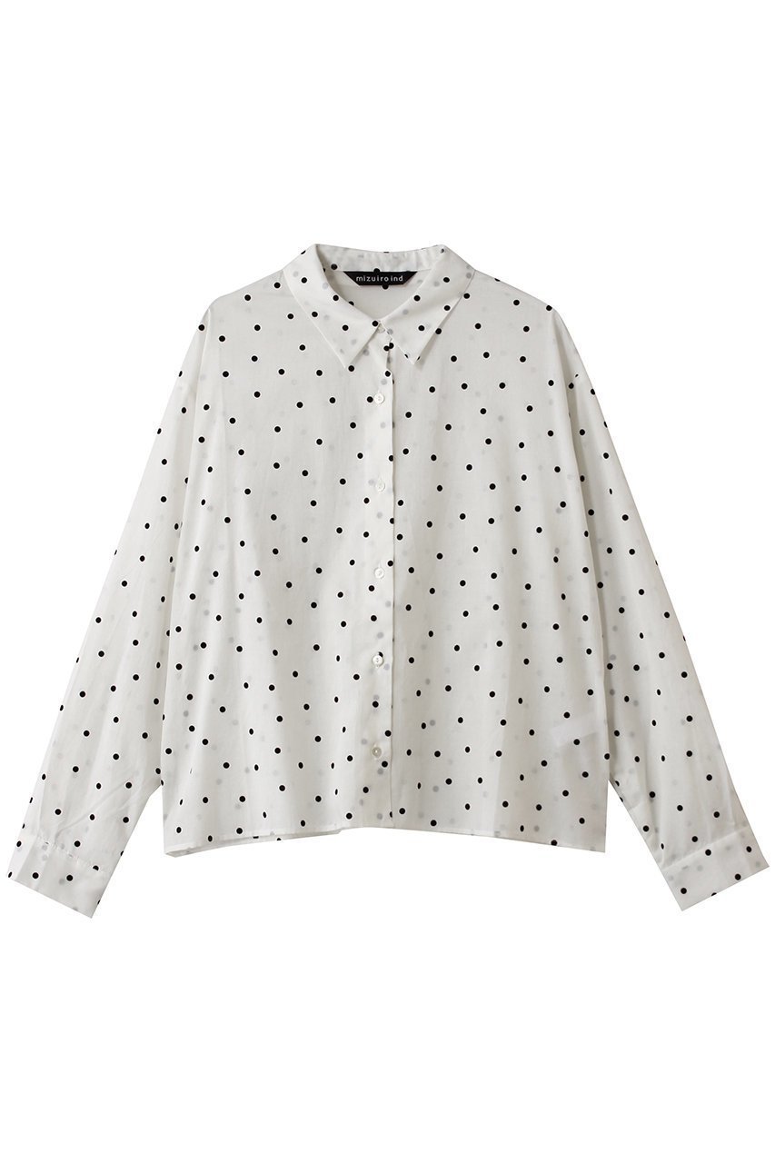 【ミズイロ インド/mizuiro ind】のflocky dots print shirt シャツ インテリア・キッズ・メンズ・レディースファッション・服の通販 founy(ファニー)  ファッション Fashion レディースファッション Fashion for Women トップス・カットソー Cut & Sew Tops シャツ・ブラウス・オフィスカジュアル Elegant Blouses & Button-Ups ロングTシャツ・Tシャツ Longline T-Shirts & Tees クラシカル Classical, Vintage-Inspired ジャケット Jacket, Outerwear スリーブ Sleeve, Long Sleeve / Short Sleeve ドット Polka Dot, Dot Pattern ロング Long, Long-Length エレガント 上品 Elegant 新作・新入荷 New Arrivals / New In off white|ID: prp329100004748452 ipo3291000000034335564