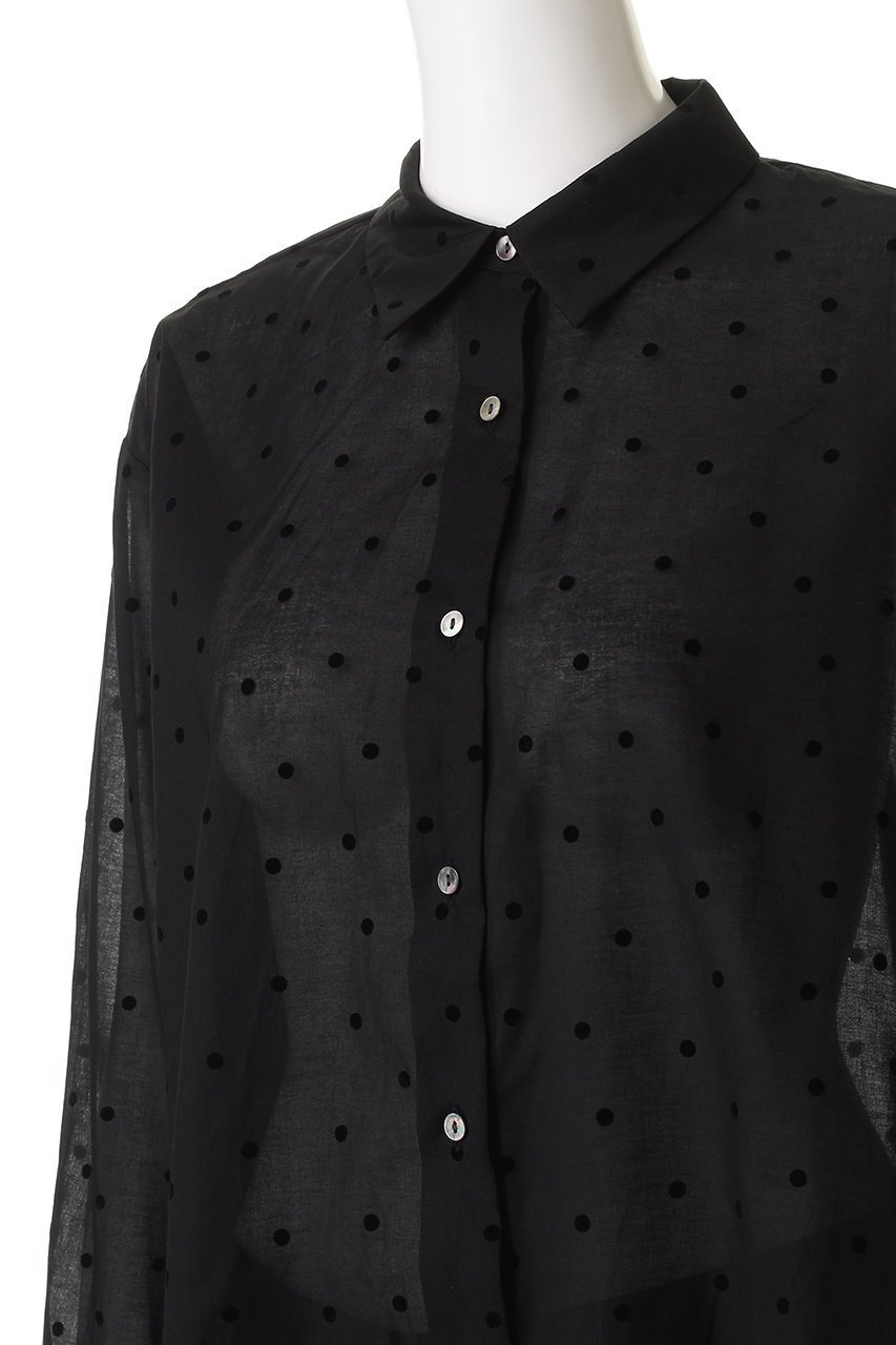 【ミズイロ インド/mizuiro ind】のflocky dots print shirt シャツ 人気、トレンドファッション・服の通販 founy(ファニー)  ファッション Fashion レディースファッション Fashion for Women トップス・カットソー Cut & Sew Tops シャツ・ブラウス・オフィスカジュアル Elegant Blouses & Button-Ups ロングTシャツ・Tシャツ Longline T-Shirts & Tees クラシカル Classical, Vintage-Inspired ジャケット Jacket, Outerwear スリーブ Sleeve, Long Sleeve / Short Sleeve ドット Polka Dot, Dot Pattern ロング Long, Long-Length エレガント 上品 Elegant 新作・新入荷 New Arrivals / New In other-5|ID: prp329100004748452 ipo3291000000034335576
