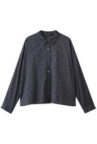 【ミズイロ インド/mizuiro ind】のフロッキードットプリントシャツ navy|ID: prp329100004748452 ipo3291000000036129380