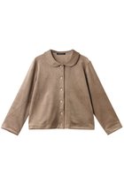 【ミズイロ インド/mizuiro ind】のvelour round colllar shirt シャツ beige|ID:prp329100004748454