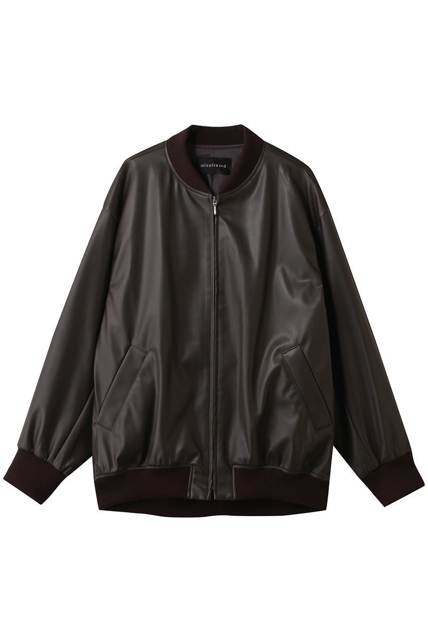 【ミズイロ インド/mizuiro ind】のsynthetic leather zip blouson ブルゾン 人気、トレンドファッション・服の通販 founy(ファニー) 　ファッション　Fashion　レディースファッション　Fashion for Women　アウター　Coat / Outerwear Collection　レディースジャケット・軽アウター　Jackets　ブルゾンジャケット・スポーティアウター　Blouson Jackets　ジャケット　Jacket, Outerwear　ドレープ　Drape, Draping Fabric　ブルゾン　Blouson, Bomber Jacket　マニッシュ　Mannish, Boyish　ミックス　Mix, Mixed Style　リアル　Real, Realistic　新作・新入荷　New Arrivals / New In　 other-1|ID: prp329100004748460 ipo3291000000034335622