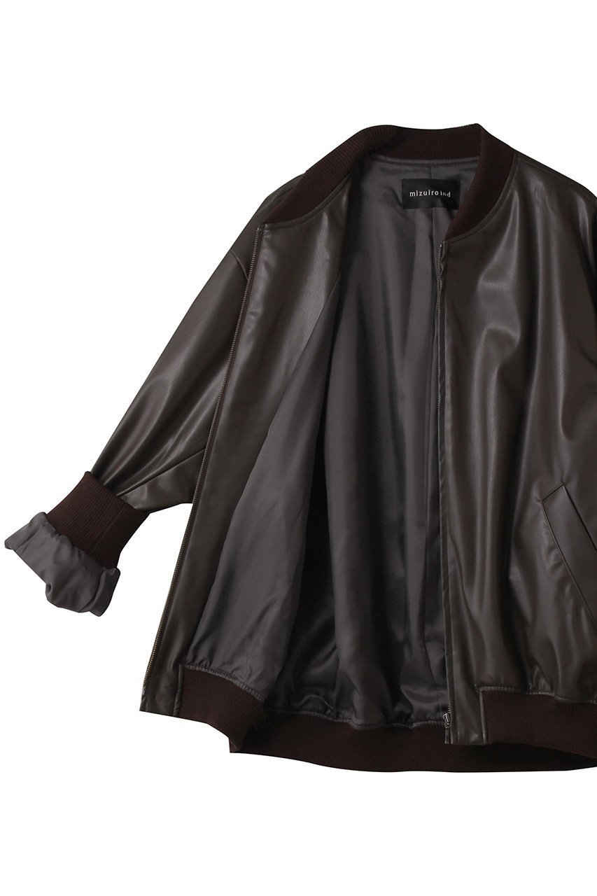 【ミズイロ インド/mizuiro ind】のシンセティックレザージップブルゾン 人気、トレンドファッション・服の通販 founy(ファニー) 　ファッション　Fashion　レディースファッション　Fashion for Women　アウター　Coat / Outerwear Collection　レディースジャケット・軽アウター　Jackets　ブルゾンジャケット・スポーティアウター　Blouson Jackets　ジャケット　Jacket, Outerwear　ドレープ　Drape, Draping Fabric　ブルゾン　Blouson, Bomber Jacket　マニッシュ　Mannish, Boyish　ミックス　Mix, Mixed Style　リアル　Real, Realistic　other-6|ID: prp329100004748460 ipo3291000000036833451