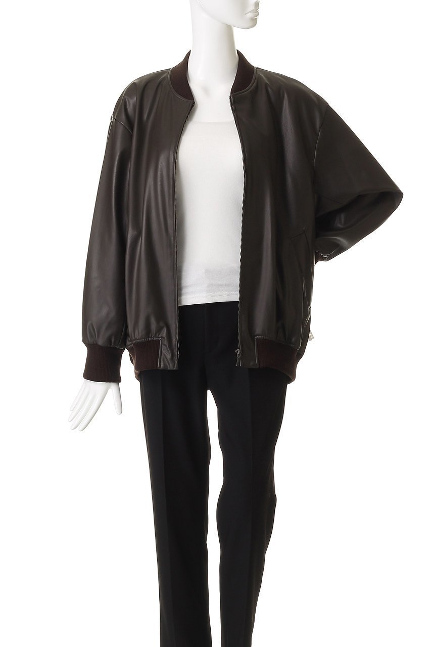 【ミズイロ インド/mizuiro ind】のシンセティックレザージップブルゾン 人気、トレンドファッション・服の通販 founy(ファニー) 　ファッション　Fashion　レディースファッション　Fashion for Women　アウター　Coat / Outerwear Collection　レディースジャケット・軽アウター　Jackets　ブルゾンジャケット・スポーティアウター　Blouson Jackets　ジャケット　Jacket, Outerwear　ドレープ　Drape, Draping Fabric　ブルゾン　Blouson, Bomber Jacket　マニッシュ　Mannish, Boyish　ミックス　Mix, Mixed Style　リアル　Real, Realistic　other-7|ID: prp329100004748460 ipo3291000000036833453