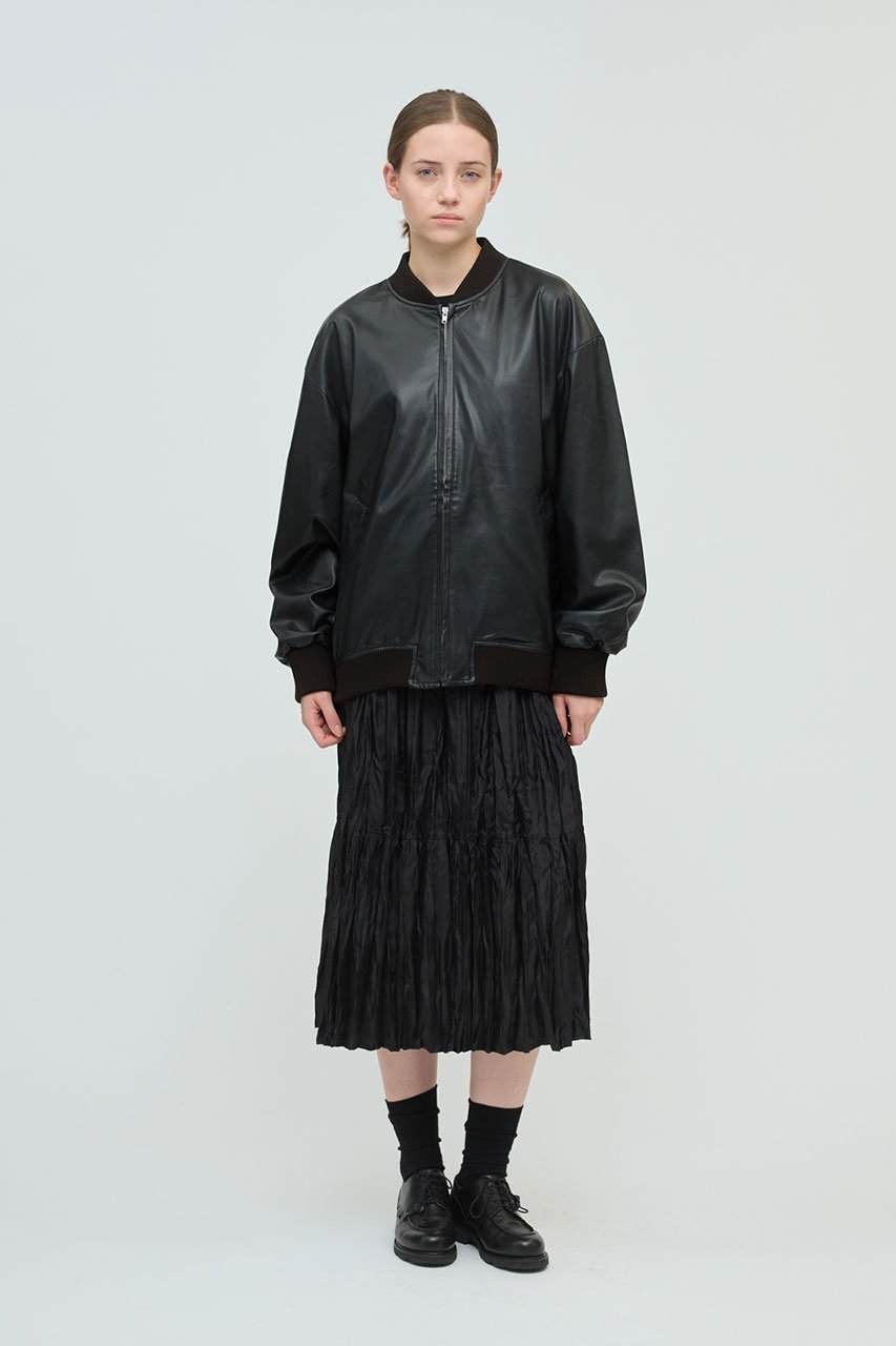 【ミズイロ インド/mizuiro ind】のシンセティックレザージップブルゾン 人気、トレンドファッション・服の通販 founy(ファニー) 　ファッション　Fashion　レディースファッション　Fashion for Women　アウター　Coat / Outerwear Collection　レディースジャケット・軽アウター　Jackets　ブルゾンジャケット・スポーティアウター　Blouson Jackets　ジャケット　Jacket, Outerwear　ドレープ　Drape, Draping Fabric　ブルゾン　Blouson, Bomber Jacket　マニッシュ　Mannish, Boyish　ミックス　Mix, Mixed Style　リアル　Real, Realistic　other-8|ID: prp329100004748460 ipo3291000000036833455