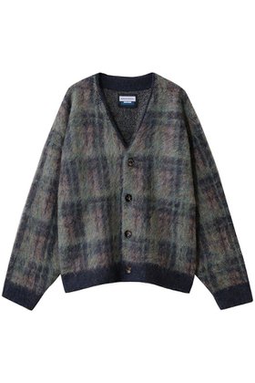 【メゾンスペシャル/MAISON SPECIAL】の【UNISEX】5GGシャギーニットVカーデ チェックパターン 人気、トレンドファッション・服の通販 founy(ファニー) ファッション Fashion レディースファッション Fashion for Women トップス・カットソー Cut & Sew Tops ニット Knit Tops & Sweaters カジュアルプルオーバー・ニットトップス Pullovers & Knit Tops / Casual Pullovers ユニセックス Unisex, Genderless ジャカード／ジャガード Jacquard, Woven Pattern チェック Check, Plaid, Tartan パターン Pattern, Design Print エレガント 上品 Elegant |ID:prp329100004748468