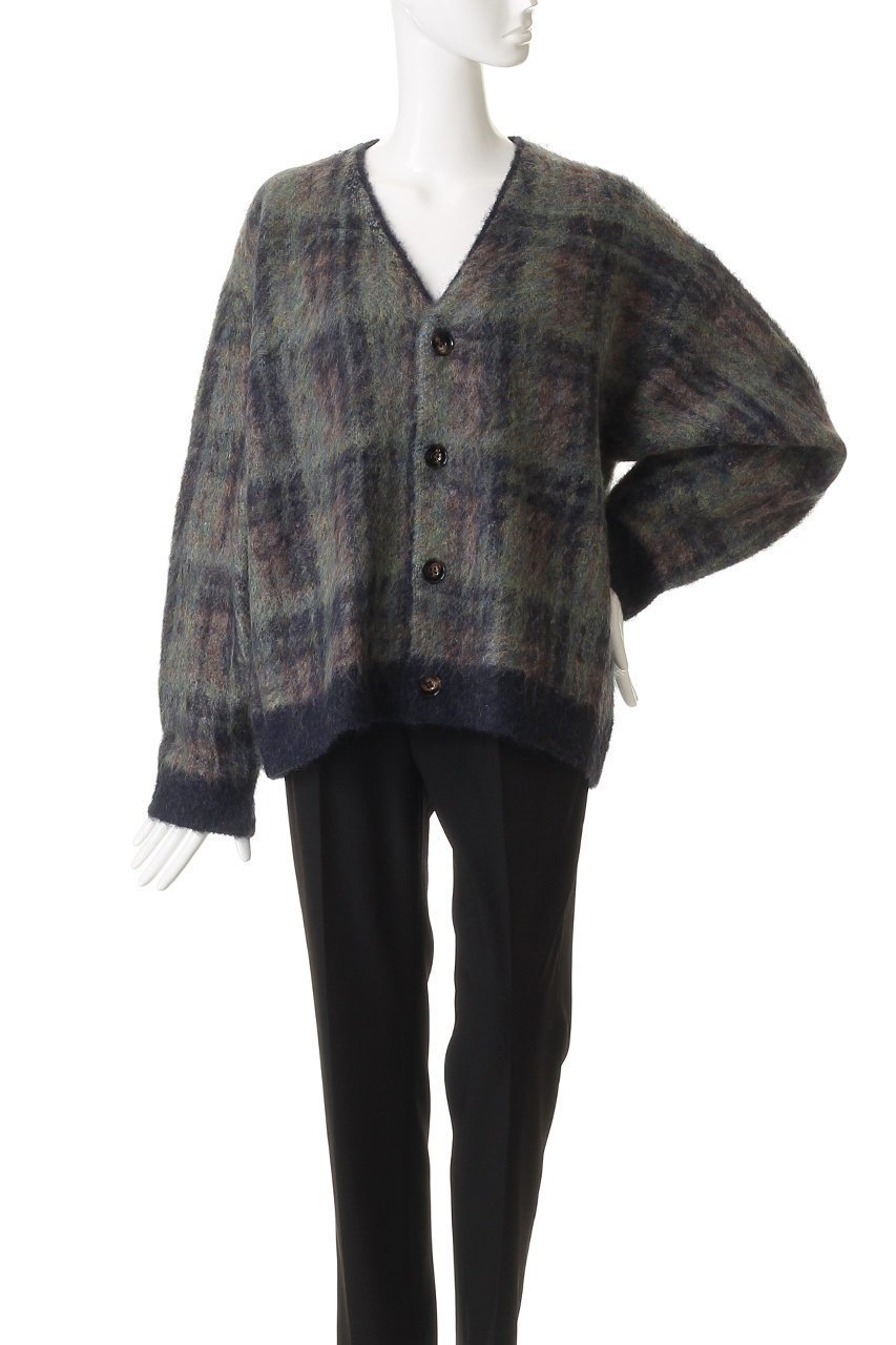 【メゾンスペシャル/MAISON SPECIAL】の【UNISEX】5GGシャギーニットVカーデ チェックパターン 人気、トレンドファッション・服の通販 founy(ファニー) 　ファッション　Fashion　レディースファッション　Fashion for Women　トップス・カットソー　Cut & Sew Tops　ニット　Knit Tops & Sweaters　カジュアルプルオーバー・ニットトップス　Pullovers & Knit Tops / Casual Pullovers　ユニセックス　Unisex, Genderless　ジャカード／ジャガード　Jacquard, Woven Pattern　チェック　Check, Plaid, Tartan　パターン　Pattern, Design Print　エレガント 上品　Elegant　other-2|ID: prp329100004748468 ipo3291000000035844018