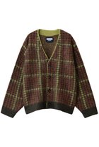 【メゾンスペシャル/MAISON SPECIAL】の【UNISEX】5GGシャギーニットVカーデ チェックパターン BRN(ブラウン)|ID: prp329100004748468 ipo3291000000036865405