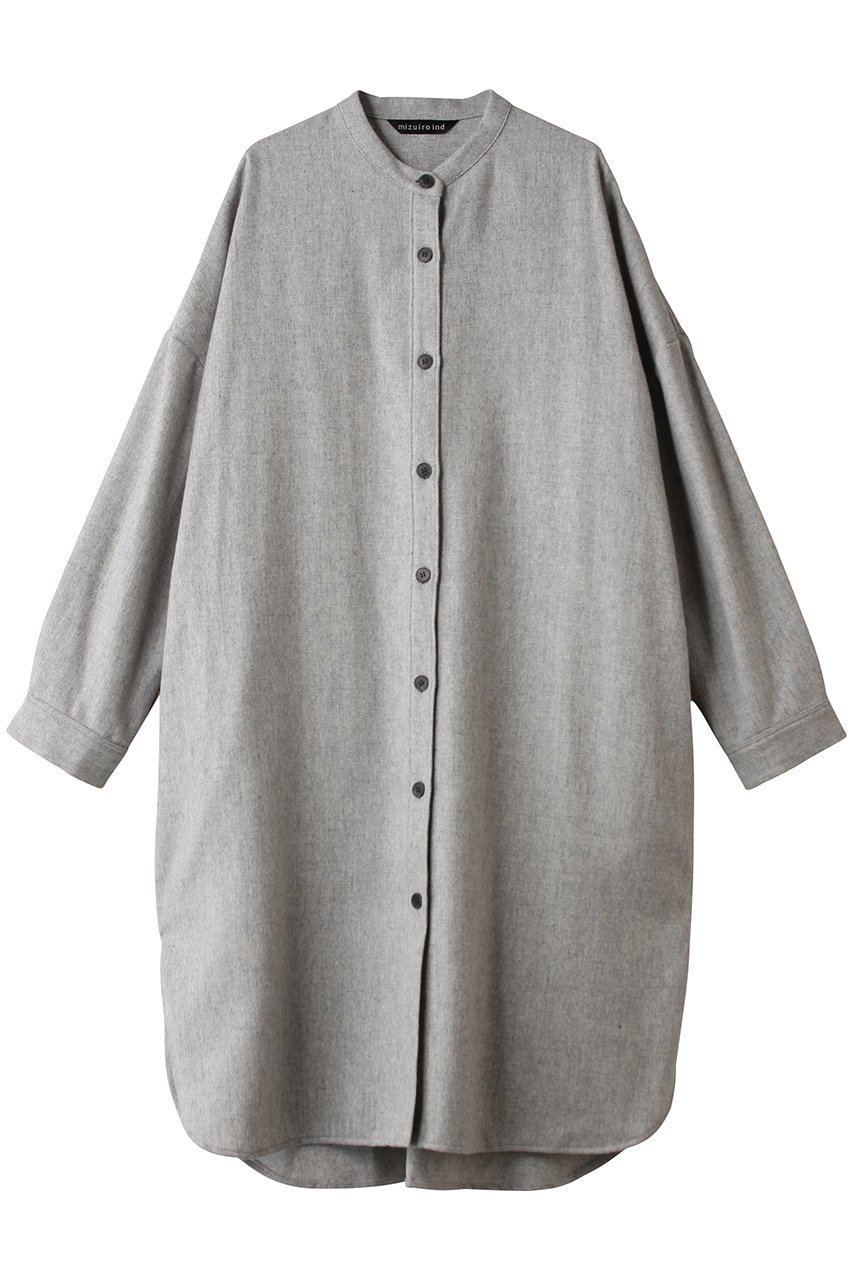 【ミズイロ インド/mizuiro ind】のstand collar shirt OP ワンピース インテリア・キッズ・メンズ・レディースファッション・服の通販 founy(ファニー) 　ファッション　Fashion　レディースファッション　Fashion for Women　ワンピース　Dresses　チュニック　Tunic Tops & Dresses　おすすめ　Recommended / Our Picks　シンプル　Simple, Minimal　スタンド　Stand Collar, Upright Stand　チュニック　Tunic, Long Top　ボトム　Bottoms, Lower Wear　ロング　Long, Long-Length　エレガント 上品　Elegant　新作・新入荷　New Arrivals / New In　l.gray|ID: prp329100004748482 ipo3291000000034335780