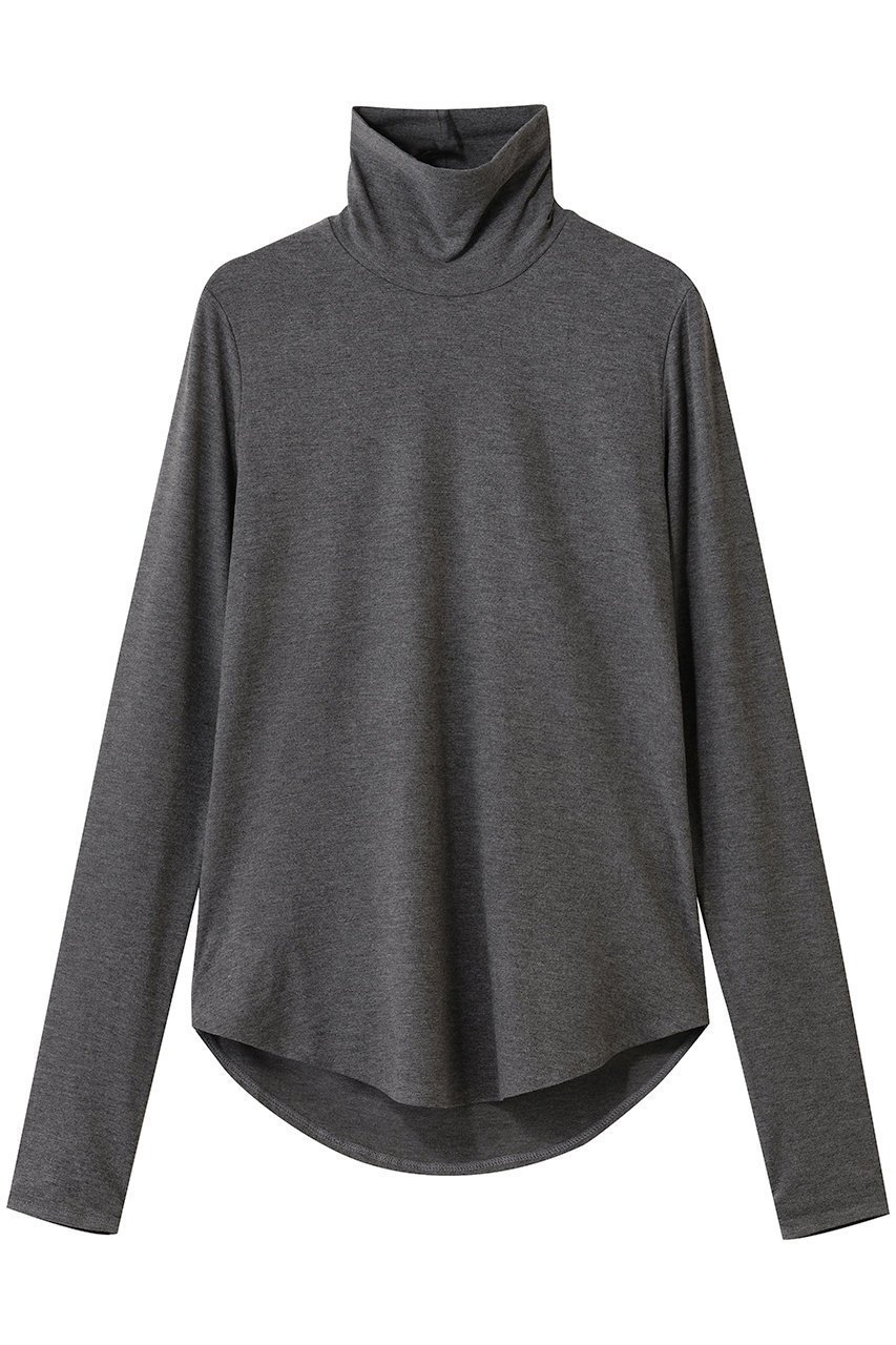 【ミディウミソリッド/MIDIUMISOLID】のhi-neck round hem PO プルオーバー インテリア・キッズ・メンズ・レディースファッション・服の通販 founy(ファニー) 　ファッション　Fashion　レディースファッション　Fashion for Women　トップス・カットソー　Cut & Sew Tops　シャツ・ブラウス・オフィスカジュアル　Elegant Blouses & Button-Ups　ロングTシャツ・Tシャツ　Longline T-Shirts & Tees　カジュアルプルオーバー・ニットトップス　Pullovers & Knit Tops / Casual Pullovers　カットソー・ベーシックTシャツ　Cut-and-Sewn Tops / Stretch Tees & Basics　ジャケット　Jacket, Outerwear　スリーブ　Sleeve, Long Sleeve / Short Sleeve　ハイネック　High Neck, Mock Neck　ボトム　Bottoms, Lower Wear　ロング　Long, Long-Length　新作・新入荷　New Arrivals / New In　c.gray|ID: prp329100004748483 ipo3291000000034335794