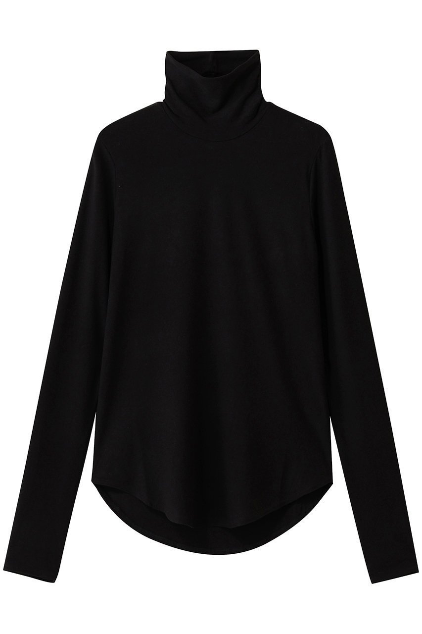 【ミディウミソリッド/MIDIUMISOLID】のhi-neck round hem PO プルオーバー インテリア・キッズ・メンズ・レディースファッション・服の通販 founy(ファニー) 　ファッション　Fashion　レディースファッション　Fashion for Women　トップス・カットソー　Cut & Sew Tops　シャツ・ブラウス・オフィスカジュアル　Elegant Blouses & Button-Ups　ロングTシャツ・Tシャツ　Longline T-Shirts & Tees　カジュアルプルオーバー・ニットトップス　Pullovers & Knit Tops / Casual Pullovers　カットソー・ベーシックTシャツ　Cut-and-Sewn Tops / Stretch Tees & Basics　ジャケット　Jacket, Outerwear　スリーブ　Sleeve, Long Sleeve / Short Sleeve　ハイネック　High Neck, Mock Neck　ボトム　Bottoms, Lower Wear　ロング　Long, Long-Length　新作・新入荷　New Arrivals / New In　black|ID: prp329100004748483 ipo3291000000034335795