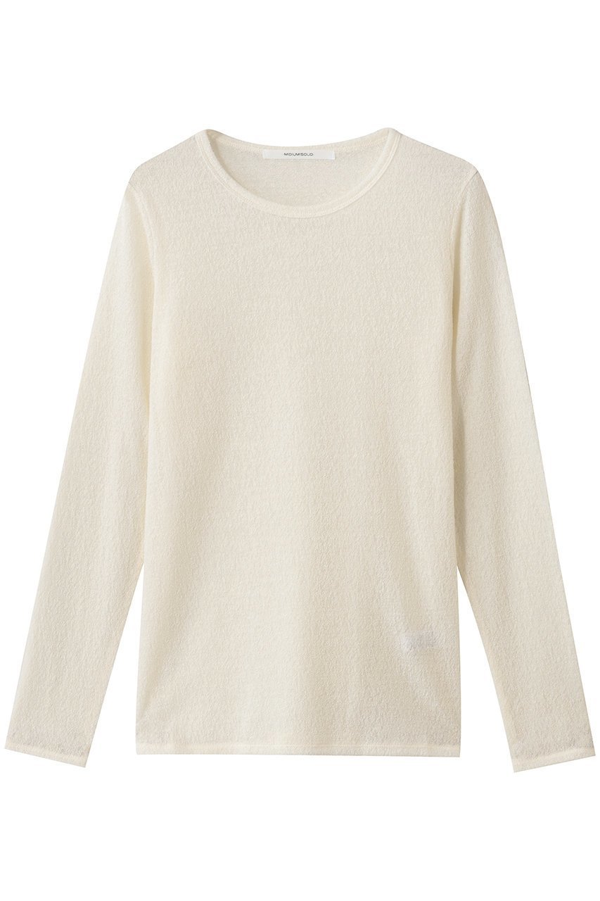 【ミディウミソリッド/MIDIUMISOLID】のwool sheer PO プルオーバー 人気、トレンドファッション・服の通販 founy(ファニー) 　ファッション　Fashion　レディースファッション　Fashion for Women　トップス・カットソー　Cut & Sew Tops　シャツ・ブラウス・オフィスカジュアル　Elegant Blouses & Button-Ups　ロングTシャツ・Tシャツ　Longline T-Shirts & Tees　カジュアルプルオーバー・ニットトップス　Pullovers & Knit Tops / Casual Pullovers　カットソー・ベーシックTシャツ　Cut-and-Sewn Tops / Stretch Tees & Basics　シアー　Sheer, See-Through　シンプル　Simple, Minimal　ジャケット　Jacket, Outerwear　スリーブ　Sleeve, Long Sleeve / Short Sleeve　ベーシック　Basic, Essential　ロング　Long, Long-Length　新作・新入荷　New Arrivals / New In　 other-1|ID: prp329100004748484 ipo3291000000034335804
