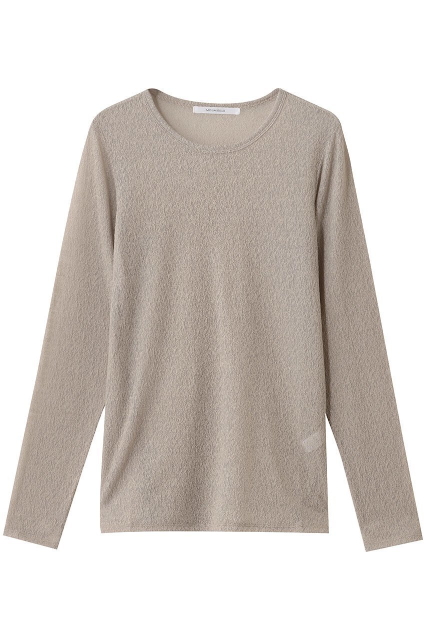 【ミディウミソリッド/MIDIUMISOLID】のwool sheer PO プルオーバー インテリア・キッズ・メンズ・レディースファッション・服の通販 founy(ファニー) 　ファッション　Fashion　レディースファッション　Fashion for Women　トップス・カットソー　Cut & Sew Tops　シャツ・ブラウス・オフィスカジュアル　Elegant Blouses & Button-Ups　ロングTシャツ・Tシャツ　Longline T-Shirts & Tees　カジュアルプルオーバー・ニットトップス　Pullovers & Knit Tops / Casual Pullovers　カットソー・ベーシックTシャツ　Cut-and-Sewn Tops / Stretch Tees & Basics　シアー　Sheer, See-Through　シンプル　Simple, Minimal　ジャケット　Jacket, Outerwear　スリーブ　Sleeve, Long Sleeve / Short Sleeve　ベーシック　Basic, Essential　ロング　Long, Long-Length　新作・新入荷　New Arrivals / New In　beige|ID: prp329100004748484 ipo3291000000034335806