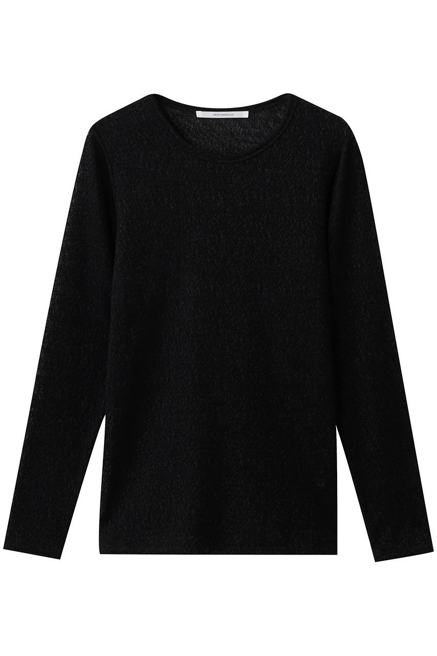 【ミディウミソリッド/MIDIUMISOLID】のwool sheer PO プルオーバー インテリア・キッズ・メンズ・レディースファッション・服の通販 founy(ファニー) 　ファッション　Fashion　レディースファッション　Fashion for Women　トップス・カットソー　Cut & Sew Tops　シャツ・ブラウス・オフィスカジュアル　Elegant Blouses & Button-Ups　ロングTシャツ・Tシャツ　Longline T-Shirts & Tees　カジュアルプルオーバー・ニットトップス　Pullovers & Knit Tops / Casual Pullovers　カットソー・ベーシックTシャツ　Cut-and-Sewn Tops / Stretch Tees & Basics　シアー　Sheer, See-Through　シンプル　Simple, Minimal　ジャケット　Jacket, Outerwear　スリーブ　Sleeve, Long Sleeve / Short Sleeve　ベーシック　Basic, Essential　ロング　Long, Long-Length　新作・新入荷　New Arrivals / New In　black|ID: prp329100004748484 ipo3291000000034335808