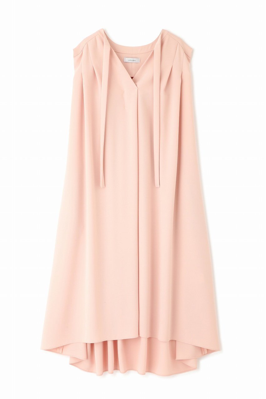 【アドーア/ADORE】のソフトジョーゼットワンピース インテリア・キッズ・メンズ・レディースファッション・服の通販 founy(ファニー) 　ファッション　Fashion　レディースファッション　Fashion for Women　ワンピース　Dresses　チュニック　Tunic Tops & Dresses　ジョーゼット　Georgette, Semi-Sheer Fabric　チュニック　Tunic, Long Top　ドレス　Dress, One-Piece　ドレープ　Drape, Draping Fabric　ノースリーブ　Sleeveless, No-Sleeve　夏　Summer　ピンク|ID: prp329100004748508 ipo3291000000034336169