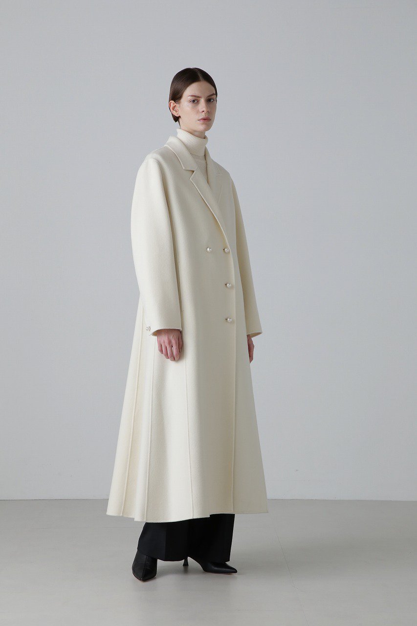 【アドーア/ADORE】のソリッドウールリバーロングコート 人気、トレンドファッション・服の通販 founy(ファニー) 　ファッション　Fashion　レディースファッション　Fashion for Women　アウター　Coat / Outerwear Collection　コート・ロングコート・ピーコート　Long Coats, Peacoats & More　コンシャス　Conscious, Bodycon　ダブル　Double, Double-Breasted　チェスターコート　Chester Coat, Long Coat　パール　Pearl, Pearl Accent　ロング　Long, Long-Length　other-8|ID: prp329100004748530 ipo3291000000034336546