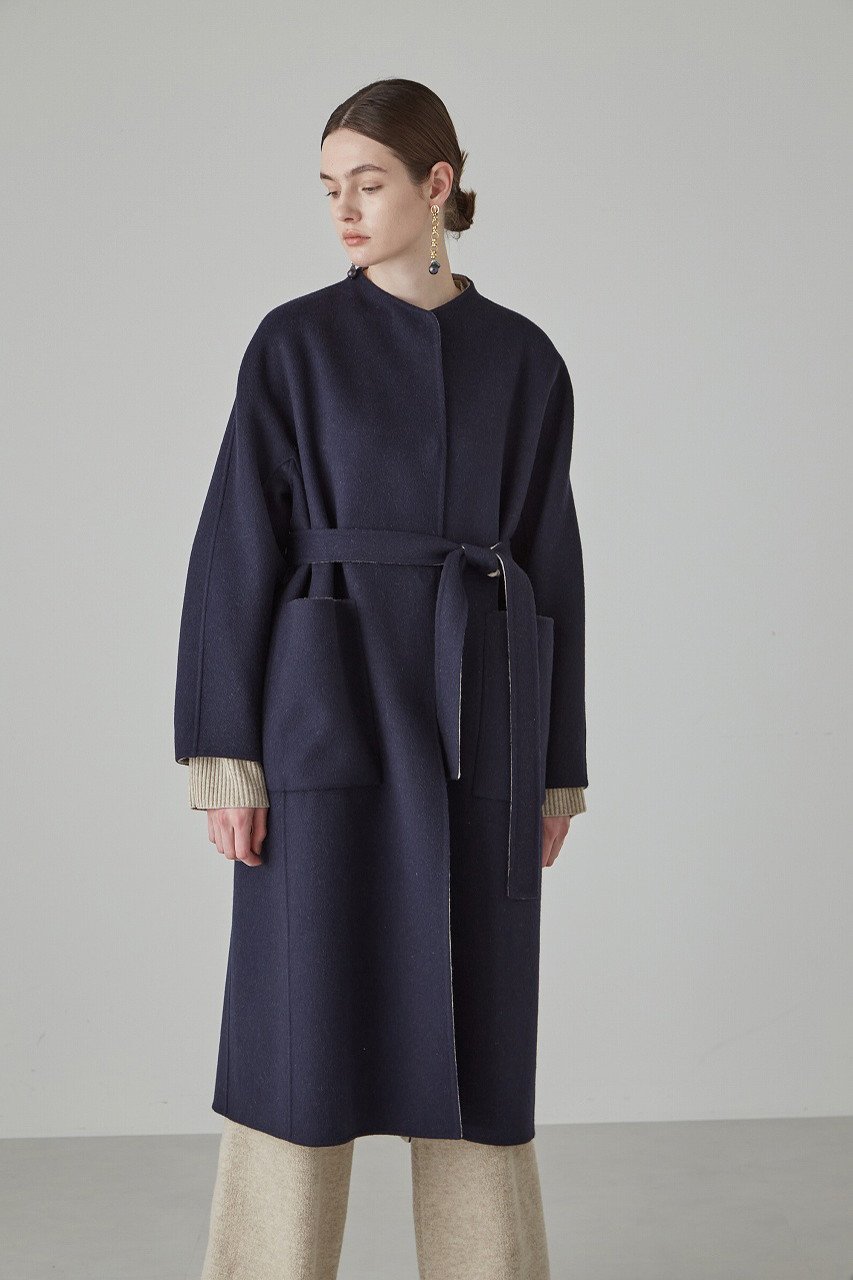 【アドーア/ADORE】のカシミヤ混 2TONE リバーロングコート 人気、トレンドファッション・服の通販 founy(ファニー) 　ファッション　Fashion　レディースファッション　Fashion for Women　アウター　Coat / Outerwear Collection　コート・ロングコート・ピーコート　Long Coats, Peacoats & More　なめらか　Smooth, Silky Texture　カッティング　Cutting Detail　ショルダー　Shoulder, Shoulder Strap　ドロップ　Drop Shoulder, Dropped Style　リバーシブル　Reversible, Two-Sided　ロング　Long, Long-Length　別注　Limited Edition, Custom Order　定番　Standard, Basic Item　other-2|ID: prp329100004748534 ipo3291000000034336586