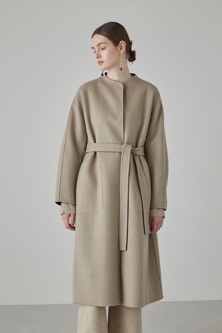 【アドーア/ADORE】のカシミヤ混 2TONE リバーロングコート 人気、トレンドファッション・服の通販 founy(ファニー) 　ファッション　Fashion　レディースファッション　Fashion for Women　アウター　Coat / Outerwear Collection　コート・ロングコート・ピーコート　Long Coats, Peacoats & More　なめらか　Smooth, Silky Texture　カッティング　Cutting Detail　ショルダー　Shoulder, Shoulder Strap　ドロップ　Drop Shoulder, Dropped Style　リバーシブル　Reversible, Two-Sided　ロング　Long, Long-Length　別注　Limited Edition, Custom Order　定番　Standard, Basic Item　other-3|ID: prp329100004748534 ipo3291000000034336587