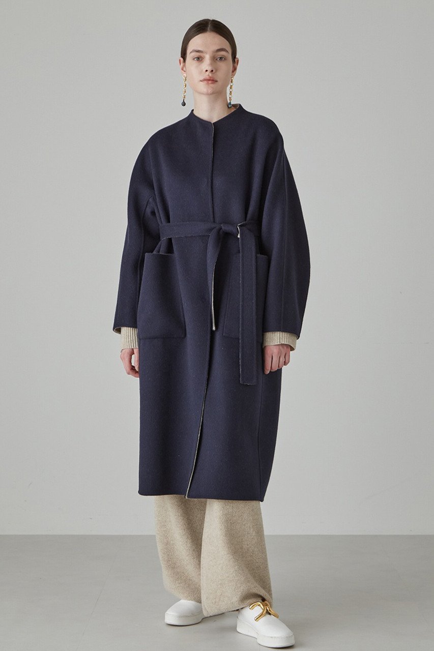 【アドーア/ADORE】のカシミヤ混 2TONE リバーロングコート 人気、トレンドファッション・服の通販 founy(ファニー) 　ファッション　Fashion　レディースファッション　Fashion for Women　アウター　Coat / Outerwear Collection　コート・ロングコート・ピーコート　Long Coats, Peacoats & More　なめらか　Smooth, Silky Texture　カッティング　Cutting Detail　ショルダー　Shoulder, Shoulder Strap　ドロップ　Drop Shoulder, Dropped Style　リバーシブル　Reversible, Two-Sided　ロング　Long, Long-Length　別注　Limited Edition, Custom Order　定番　Standard, Basic Item　other-6|ID: prp329100004748534 ipo3291000000034336590