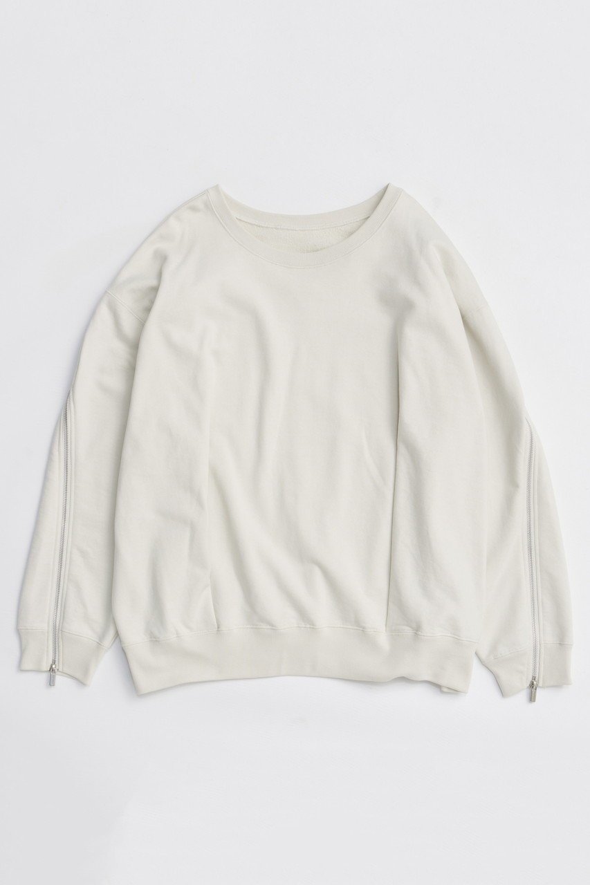 【メゾンスペシャル/MAISON SPECIAL】のZip Sweat Tops/ジップスウェットトップス インテリア・キッズ・メンズ・レディースファッション・服の通販 founy(ファニー) 　ファッション　Fashion　レディースファッション　Fashion for Women　トップス・カットソー　Cut & Sew Tops　シャツ・ブラウス・オフィスカジュアル　Elegant Blouses & Button-Ups　レディースパーカー・カジュアルフーディー　Casual Hoodies & Sweatshirts　ロングTシャツ・Tシャツ　Longline T-Shirts & Tees　スウェット・クルーネックトップス　Sweatshirts & Crewnecks / Relaxed Fit Sweat Tops　カットソー・ベーシックTシャツ　Cut-and-Sewn Tops / Stretch Tees & Basics　おすすめ　Recommended / Our Picks　シンプル　Simple, Minimal　スウェット / スエット　Sweatshirt, Sweatwear　新作・新入荷　New Arrivals / New In　O.WHT(オフホワイト)|ID: prp329100004748551 ipo3291000000034337107