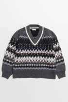 【メゾンスペシャル/MAISON SPECIAL】のMokemoke Argyle Knit Pullover/モケモケアーガイルニット 人気、トレンドファッション・服の通販 founy(ファニー) ファッション Fashion レディースファッション Fashion for Women トップス・カットソー Cut & Sew Tops ニット Knit Tops & Sweaters カジュアルプルオーバー・ニットトップス Pullovers & Knit Tops / Casual Pullovers スラックス Slacks, Dress Pants デニム Denim, Jeans Material マフラー Scarf, Muffler モダン Modern, Contemporary ルーズ Loose, Oversized 冬 Winter / This Winter 定番 Standard, Basic Item 新作・新入荷 New Arrivals / New In thumbnail GRY(グレー)|ID: prp329100004748553 ipo3291000000034337126