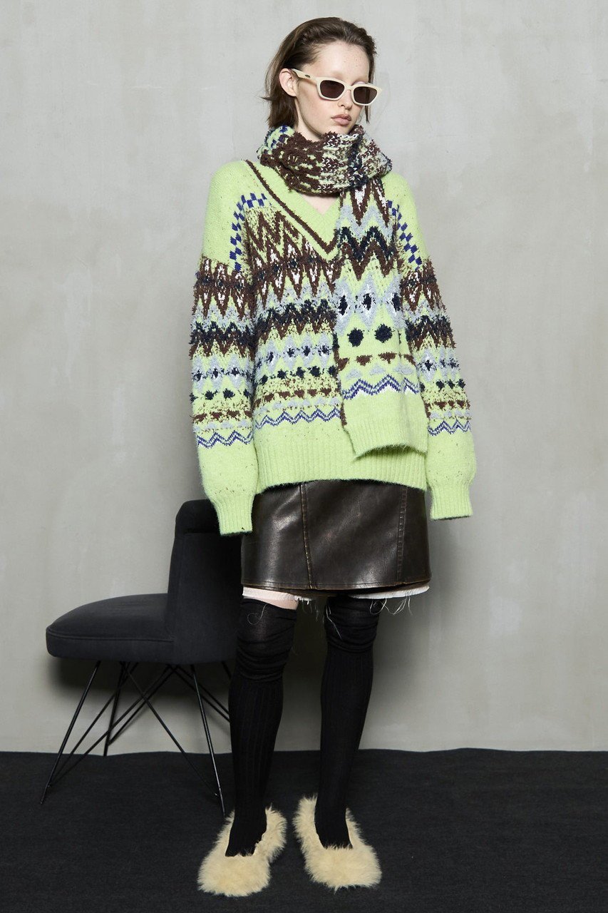 【メゾンスペシャル/MAISON SPECIAL】のMokemoke Argyle Knit Pullover/モケモケアーガイルニット 人気、トレンドファッション・服の通販 founy(ファニー) 　ファッション　Fashion　レディースファッション　Fashion for Women　トップス・カットソー　Cut & Sew Tops　ニット　Knit Tops & Sweaters　カジュアルプルオーバー・ニットトップス　Pullovers & Knit Tops / Casual Pullovers　スラックス　Slacks, Dress Pants　デニム　Denim, Jeans Material　マフラー　Scarf, Muffler　モダン　Modern, Contemporary　ルーズ　Loose, Oversized　冬　Winter / This Winter　定番　Standard, Basic Item　新作・新入荷　New Arrivals / New In　other-2|ID: prp329100004748553 ipo3291000000034337129