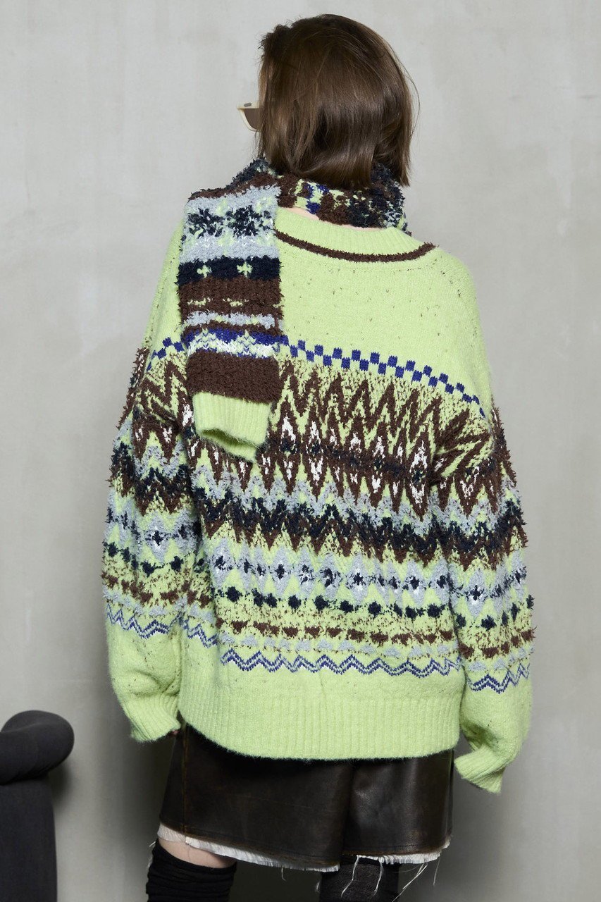 【メゾンスペシャル/MAISON SPECIAL】のMokemoke Argyle Knit Pullover/モケモケアーガイルニット 人気、トレンドファッション・服の通販 founy(ファニー) 　ファッション　Fashion　レディースファッション　Fashion for Women　トップス・カットソー　Cut & Sew Tops　ニット　Knit Tops & Sweaters　カジュアルプルオーバー・ニットトップス　Pullovers & Knit Tops / Casual Pullovers　スラックス　Slacks, Dress Pants　デニム　Denim, Jeans Material　マフラー　Scarf, Muffler　モダン　Modern, Contemporary　ルーズ　Loose, Oversized　冬　Winter / This Winter　定番　Standard, Basic Item　新作・新入荷　New Arrivals / New In　other-4|ID: prp329100004748553 ipo3291000000034337131