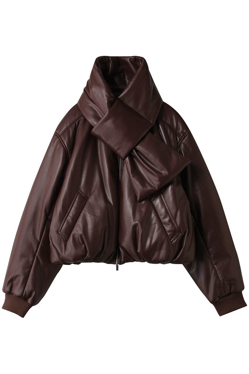 【メゾンスペシャル/MAISON SPECIAL】のLeather Puffer Jacket With Muffler/マフラーセットレザーパッファーブルゾン インテリア・キッズ・メンズ・レディースファッション・服の通販 founy(ファニー) ファッション Fashion レディースファッション Fashion for Women アウター Coat / Outerwear Collection レディースジャケット・軽アウター Jackets ブルゾンジャケット・スポーティアウター Blouson Jackets マフラー・スヌード / 冬小物の定番 Scarves & Mufflers ジャケット Jacket, Outerwear フェイクレザー Faux Leather, PU Leather ブルゾン Blouson, Bomber Jacket マフラー Scarf, Muffler エレガント 上品 Elegant BRD(ボルドー)|ID: prp329100004748555 ipo3291000000036802575