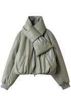【メゾンスペシャル/MAISON SPECIAL】のLeather Puffer Jacket With Muffler/マフラーセットレザーパッファーブルゾン M.GRN(ミントグリーン)|ID: prp329100004748555 ipo3291000000036802577