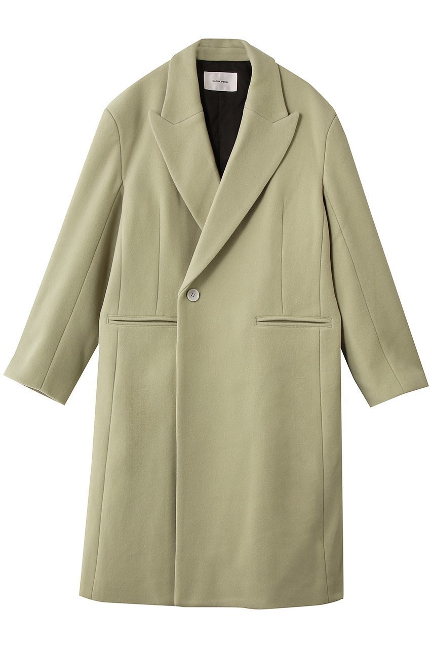 【メゾンスペシャル/MAISON SPECIAL】のPile Melton Chester Coat/パイルメルトンチェスターコート インテリア・キッズ・メンズ・レディースファッション・服の通販 founy(ファニー) 　ファッション　Fashion　レディースファッション　Fashion for Women　アウター　Coat / Outerwear Collection　コート・ロングコート・ピーコート　Long Coats, Peacoats & More　チェスターコート・ロング丈アウター　Chester Coats / Chesterfield Long Coats　チェスターコート　Chester Coat, Long Coat　メルトン　Melton, Heavy Wool　ロング　Long, Long-Length　エレガント 上品　Elegant　LIME(ライム)|ID: prp329100004748557 ipo3291000000035972282