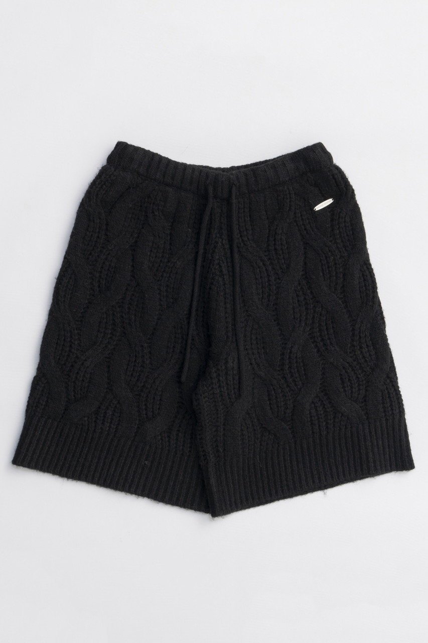 【メゾンスペシャル/MAISON SPECIAL】のCable Knit Shorts/ケーブルニットハーフパンツ インテリア・キッズ・メンズ・レディースファッション・服の通販 founy(ファニー) 　ファッション　Fashion　レディースファッション　Fashion for Women　パンツ　Pants & Trousers　ショートパンツ・ハーフパンツ　High-Waisted & Relaxed Shorts　おすすめ　Recommended / Our Picks　ショート　Short, Short Length　タイツ　Tights, Legwear　ハーフ　Half, Half-Length　ロング　Long, Long-Length　新作・新入荷　New Arrivals / New In　BLK(ブラック)|ID: prp329100004748560 ipo3291000000034337192