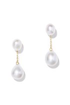 【ルボンボン/les bonbon】のorganic double pearl ピアス ホワイト|ID: prp329100004750020 ipo3291000000034346137