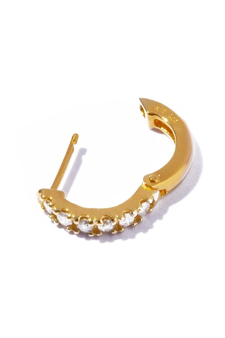 【ルボンボン/les bonbon】のK18 half diamond hoop ピアス 人気、トレンドファッション・服の通販 founy(ファニー)  ファッション Fashion レディースファッション Fashion for Women ジュエリー Jewelry ファッションリング Fashion Rings イヤリング・フープ・ドロップタイプ Hoop, Drop & Clip Earrings イヤリング Earrings スマート Smart, Elegant ダイヤモンド Diamond, Brilliant Cut フープ Hoop, Hoop Earrings モダン Modern, Contemporary リュクス Luxury, Elegant, High-End, Chic 再入荷 Restock / Back in Stock other-4|ID: prp329100004750042 ipo3291000000034346251