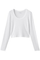 【スリー ドッツ/three dots】のレーヨンニットリブジャージー クロップドジェシカ 人気、トレンドファッション・服の通販 founy(ファニー) ファッション Fashion レディースファッション Fashion for Women トップス・カットソー Cut & Sew Tops ニット Knit Tops & Sweaters シャツ・ブラウス・オフィスカジュアル Elegant Blouses & Button-Ups ロングTシャツ・Tシャツ Longline T-Shirts & Tees カットソー・ベーシックTシャツ Cut-and-Sewn Tops / Stretch Tees & Basics おすすめ Recommended / Our Picks インナー Innerwear カットソー Cut and Sewn Top クロップド Cropped, Short Length シンプル Simple, Minimal スリーブ Sleeve, Long Sleeve / Short Sleeve デコルテ Décolleté, Neckline トレンド Trend, Trending Now バランス Balance, Style Balance リラックス Relax, Relaxed Fit ロング Long, Long-Length エレガント 上品 Elegant 定番 Standard, Basic Item 新作・新入荷 New Arrivals / New In thumbnail ホワイト|ID: prp329100004750133 ipo3291000000034346685