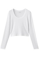 【スリー ドッツ/three dots】のレーヨンニットリブジャージー クロップドジェシカ 人気、トレンドファッション・服の通販 founy(ファニー) ファッション Fashion レディースファッション Fashion for Women トップス・カットソー Cut & Sew Tops ニット Knit Tops & Sweaters シャツ・ブラウス・オフィスカジュアル Elegant Blouses & Button-Ups ロングTシャツ・Tシャツ Longline T-Shirts & Tees カットソー・ベーシックTシャツ Cut-and-Sewn Tops / Stretch Tees & Basics おすすめ Recommended / Our Picks インナー Innerwear カットソー Cut and Sewn Top クロップド Cropped, Short Length シンプル Simple, Minimal スリーブ Sleeve, Long Sleeve / Short Sleeve デコルテ Décolleté, Neckline トレンド Trend, Trending Now バランス Balance, Style Balance リラックス Relax, Relaxed Fit ロング Long, Long-Length エレガント 上品 Elegant 定番 Standard, Basic Item |ID:prp329100004750133