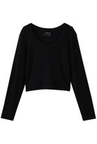 【スリー ドッツ/three dots】のレーヨンニットリブジャージー クロップドジェシカ ブラック|ID: prp329100004750133 ipo3291000000036687770