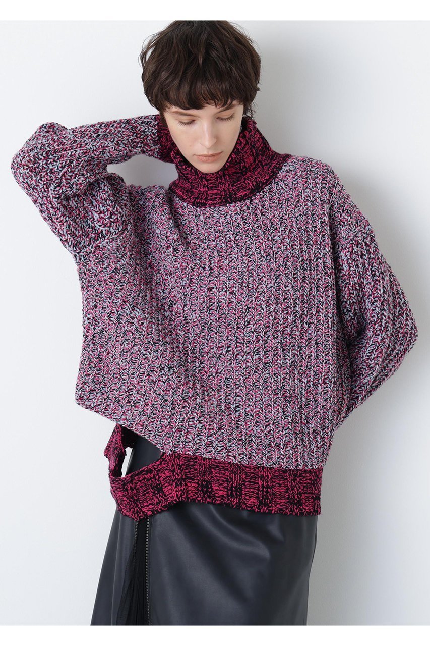 【ヒューエルミュージアム/hueLe Museum】の【STUMBLY】Mixed Color Yarn Pullover インテリア・キッズ・メンズ・レディースファッション・服の通販 founy(ファニー) ファッション Fashion レディースファッション Fashion for Women トップス・カットソー Cut & Sew Tops ニット Knit Tops & Sweaters カジュアルプルオーバー・ニットトップス Pullovers & Knit Tops / Casual Pullovers セーター Sweater, Knitwear ハイネック High Neck, Mock Neck ミックス Mix, Mixed Style リラックス Relax, Relaxed Fit ピンク|ID: prp329100004750138 ipo3291000000034346727