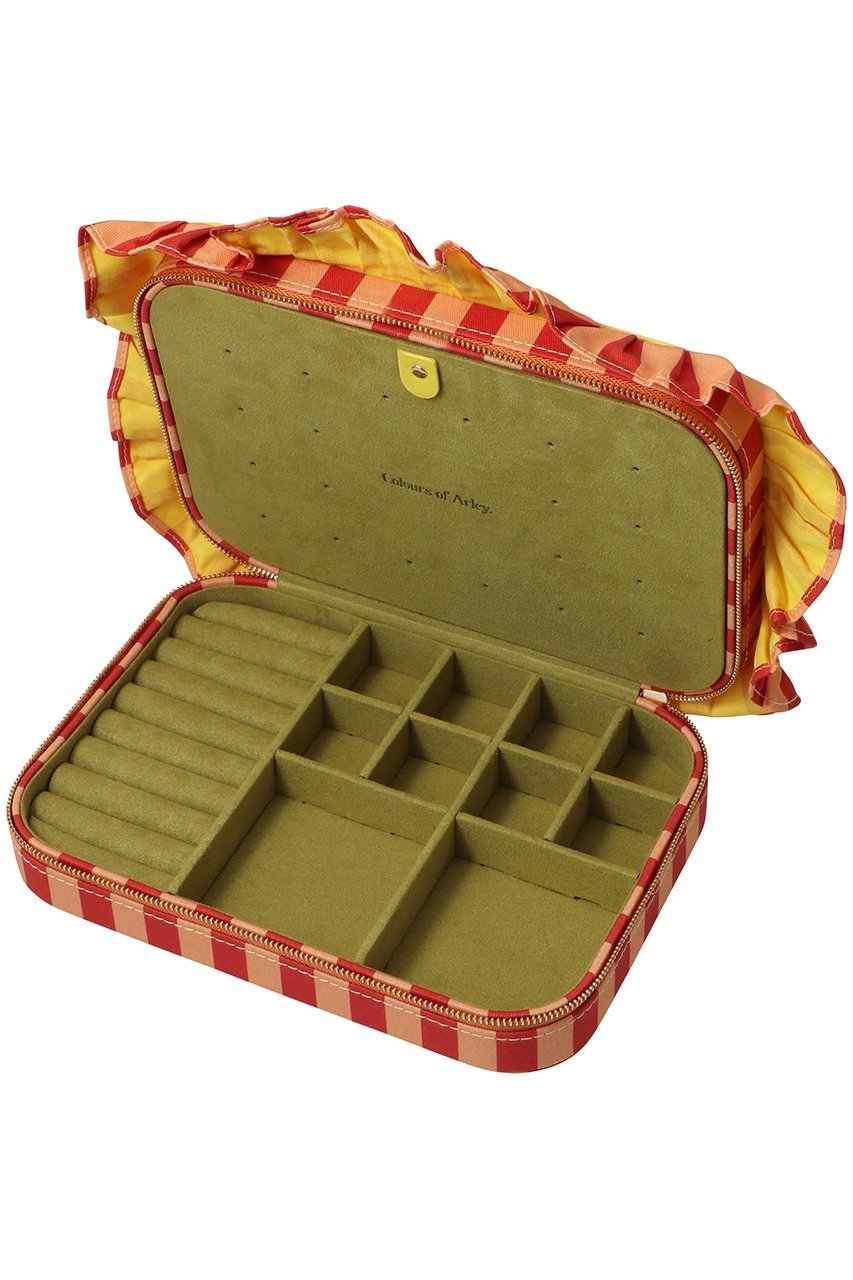 【デイジー ロンドン/DAISY LONDON】のColours Of Arley Peach & Pistachio ジュエリーケース 人気、トレンドファッション・服の通販 founy(ファニー) 　ファッション　Fashion　レディースファッション　Fashion for Women　ポーチ&ミニバッグ　Pouches & Mini Bags　ジュエリー　Jewelry, Accessories　ストライプ　Stripe, Striped Pattern　フリル　Frill, Ruffle　ポーチ　Pouch, Small Case　ランジェリー　Lingerie, Intimate Wear　人気　Popular, Best Seller　other-2|ID: prp329100004750139 ipo3291000000036184163