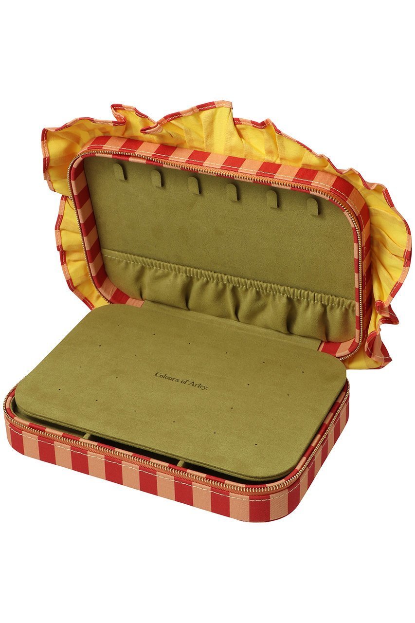 【デイジー ロンドン/DAISY LONDON】のColours Of Arley Peach & Pistachio ジュエリーケース 人気、トレンドファッション・服の通販 founy(ファニー) 　ファッション　Fashion　レディースファッション　Fashion for Women　ポーチ&ミニバッグ　Pouches & Mini Bags　ジュエリー　Jewelry, Accessories　ストライプ　Stripe, Striped Pattern　フリル　Frill, Ruffle　ポーチ　Pouch, Small Case　ランジェリー　Lingerie, Intimate Wear　人気　Popular, Best Seller　other-3|ID: prp329100004750139 ipo3291000000036184164