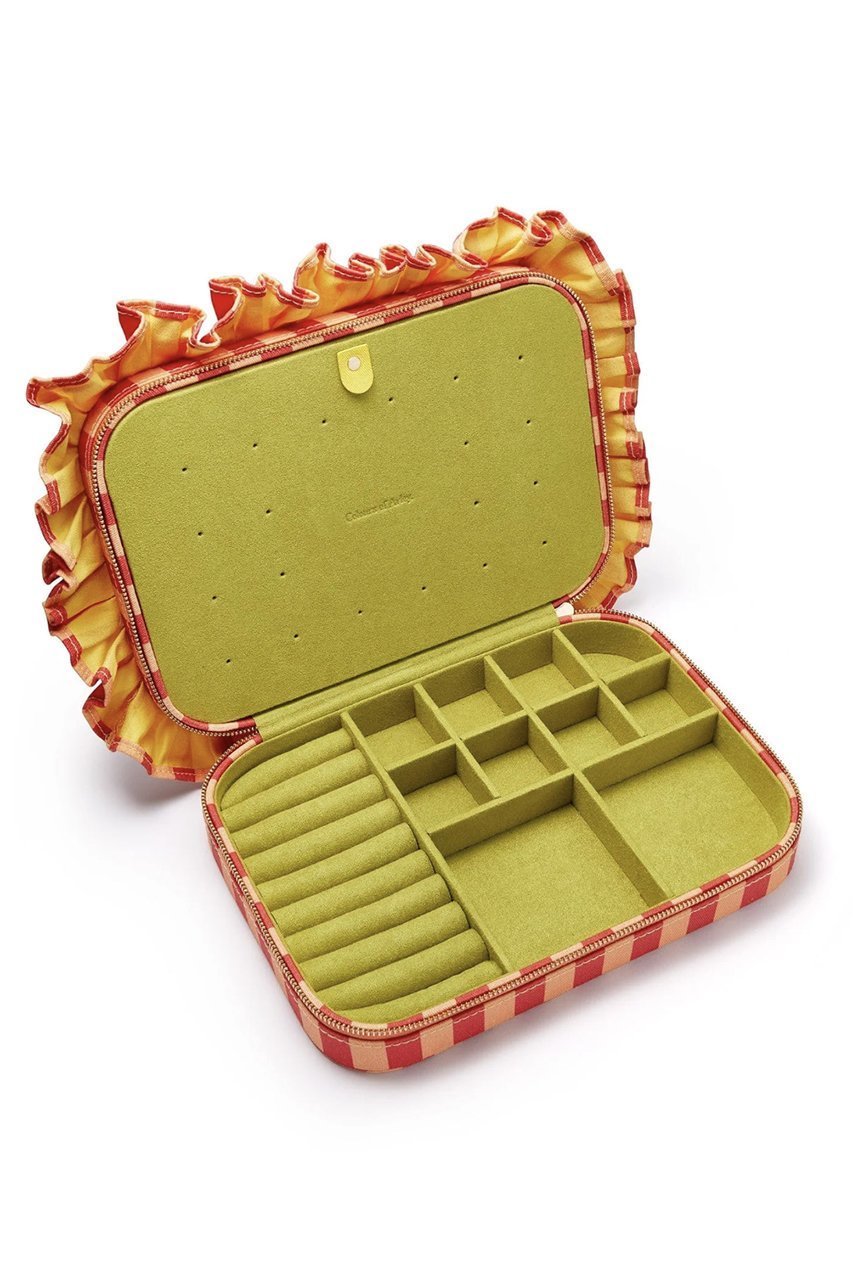 【デイジー ロンドン/DAISY LONDON】のColours Of Arley Peach & Pistachio ジュエリーケース 人気、トレンドファッション・服の通販 founy(ファニー) 　ファッション　Fashion　レディースファッション　Fashion for Women　ポーチ&ミニバッグ　Pouches & Mini Bags　ジュエリー　Jewelry, Accessories　ストライプ　Stripe, Striped Pattern　フリル　Frill, Ruffle　ポーチ　Pouch, Small Case　ランジェリー　Lingerie, Intimate Wear　人気　Popular, Best Seller　other-6|ID: prp329100004750139 ipo3291000000036184167