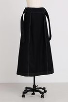 【ヒューエルミュージアム/hueLe Museum】の【STUMBLY】Belted Bicolor Stitch SK ブラック|ID:prp329100004750140