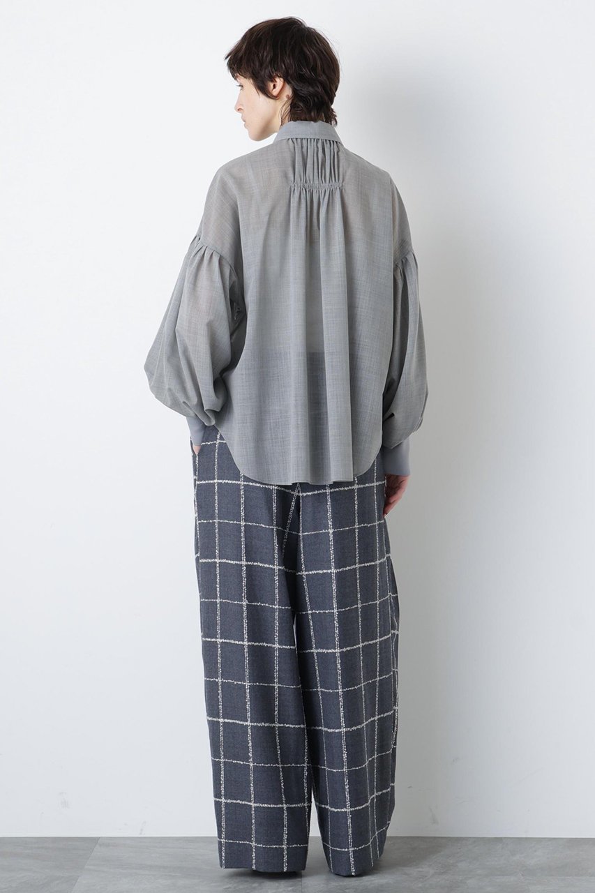 【ヒューエルミュージアム/hueLe Museum】の【STUMBLY】Sheer Volume Sleeve Shirt 人気、トレンドファッション・服の通販 founy(ファニー)  ファッション Fashion レディースファッション Fashion for Women トップス・カットソー Cut & Sew Tops シャツ・ブラウス・オフィスカジュアル Elegant Blouses & Button-Ups ボリューム袖・フリルスリーブブラウス Voluminous & Ruffle Sleeves / Puffy Sleeve Tops ギャザー Gathered, Ruffled スリーブ Sleeve, Long Sleeve / Short Sleeve ドロップ Drop Shoulder, Dropped Style ロング Long, Long-Length エレガント 上品 Elegant 新作・新入荷 New Arrivals / New In other-4|ID: prp329100004750142 ipo3291000000034346755