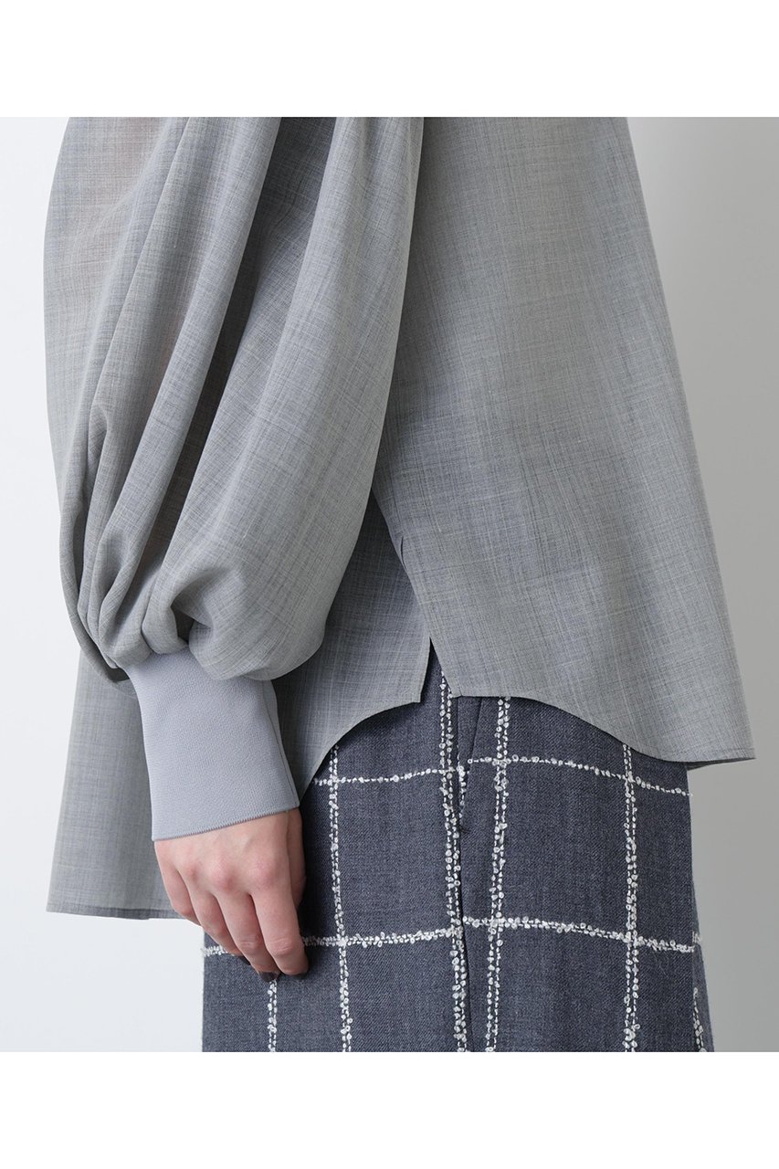 【ヒューエルミュージアム/hueLe Museum】の【STUMBLY】Sheer Volume Sleeve Shirt 人気、トレンドファッション・服の通販 founy(ファニー)  ファッション Fashion レディースファッション Fashion for Women トップス・カットソー Cut & Sew Tops シャツ・ブラウス・オフィスカジュアル Elegant Blouses & Button-Ups ボリューム袖・フリルスリーブブラウス Voluminous & Ruffle Sleeves / Puffy Sleeve Tops ギャザー Gathered, Ruffled スリーブ Sleeve, Long Sleeve / Short Sleeve ドロップ Drop Shoulder, Dropped Style ロング Long, Long-Length エレガント 上品 Elegant 新作・新入荷 New Arrivals / New In other-7|ID: prp329100004750142 ipo3291000000034346758