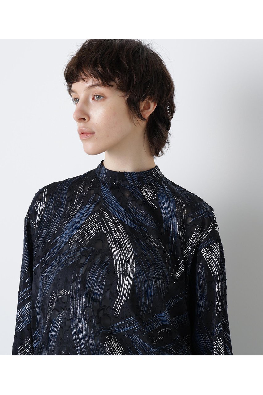 【ヒューエルミュージアム/hueLe Museum】の【hLM】シアージャガードワンピース 人気、トレンドファッション・服の通販 founy(ファニー) 　ファッション　Fashion　レディースファッション　Fashion for Women　ワンピース　Dresses　チュニック　Tunic Tops & Dresses　シアー　Sheer, See-Through　シルク　Silk, 100% Silk　ジャカード／ジャガード　Jacquard, Woven Pattern　セットアップ　Set-Up, Coordinated Outfit　チュニック　Tunic, Long Top　ドレス　Dress, One-Piece　プリント　Print, Printed Pattern　ロング　Long, Long-Length　ヴィンテージ　Vintage Style　エレガント 上品　Elegant　other-5|ID: prp329100004750146 ipo3291000000035454848