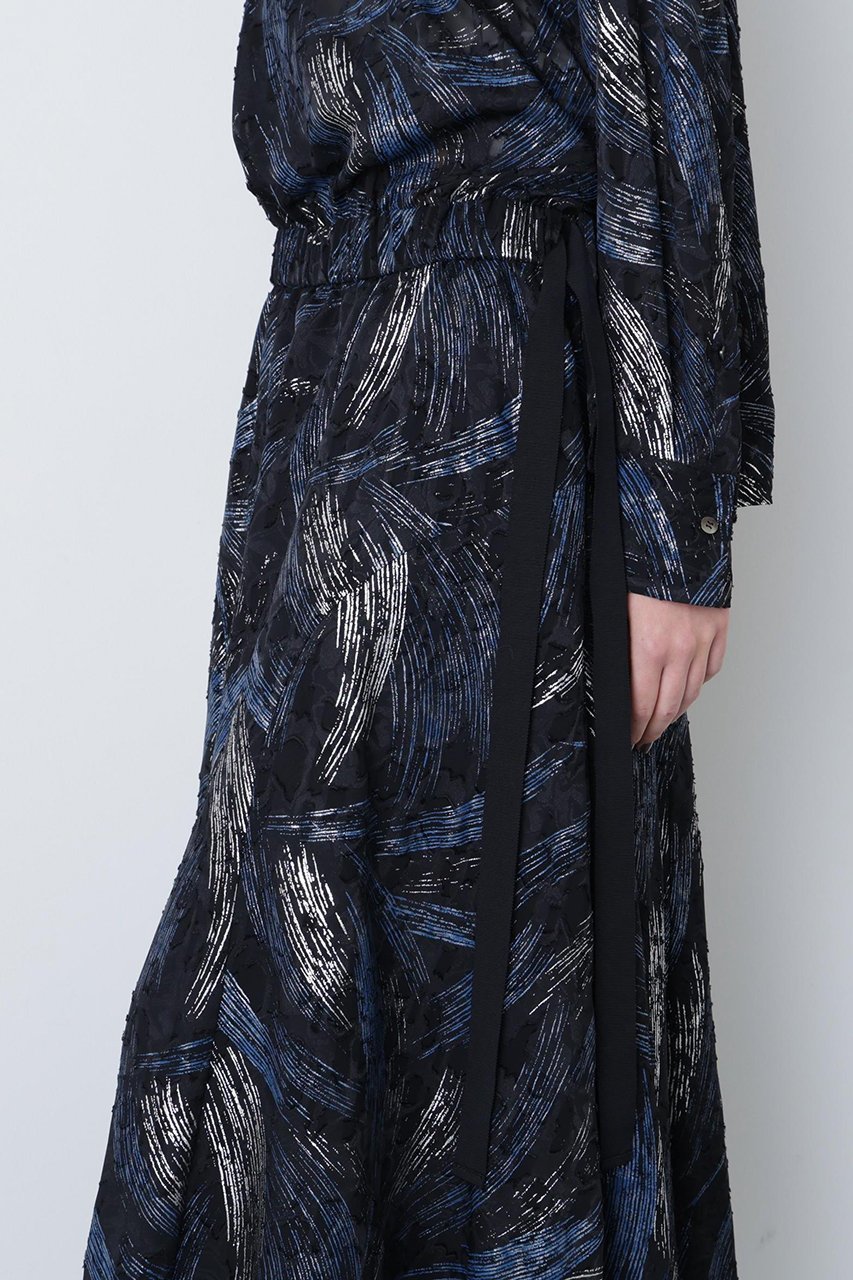 【ヒューエルミュージアム/hueLe Museum】の【hLM】シアージャガードワンピース 人気、トレンドファッション・服の通販 founy(ファニー) 　ファッション　Fashion　レディースファッション　Fashion for Women　ワンピース　Dresses　チュニック　Tunic Tops & Dresses　シアー　Sheer, See-Through　シルク　Silk, 100% Silk　ジャカード／ジャガード　Jacquard, Woven Pattern　セットアップ　Set-Up, Coordinated Outfit　チュニック　Tunic, Long Top　ドレス　Dress, One-Piece　プリント　Print, Printed Pattern　ロング　Long, Long-Length　ヴィンテージ　Vintage Style　エレガント 上品　Elegant　other-7|ID: prp329100004750146 ipo3291000000036049589