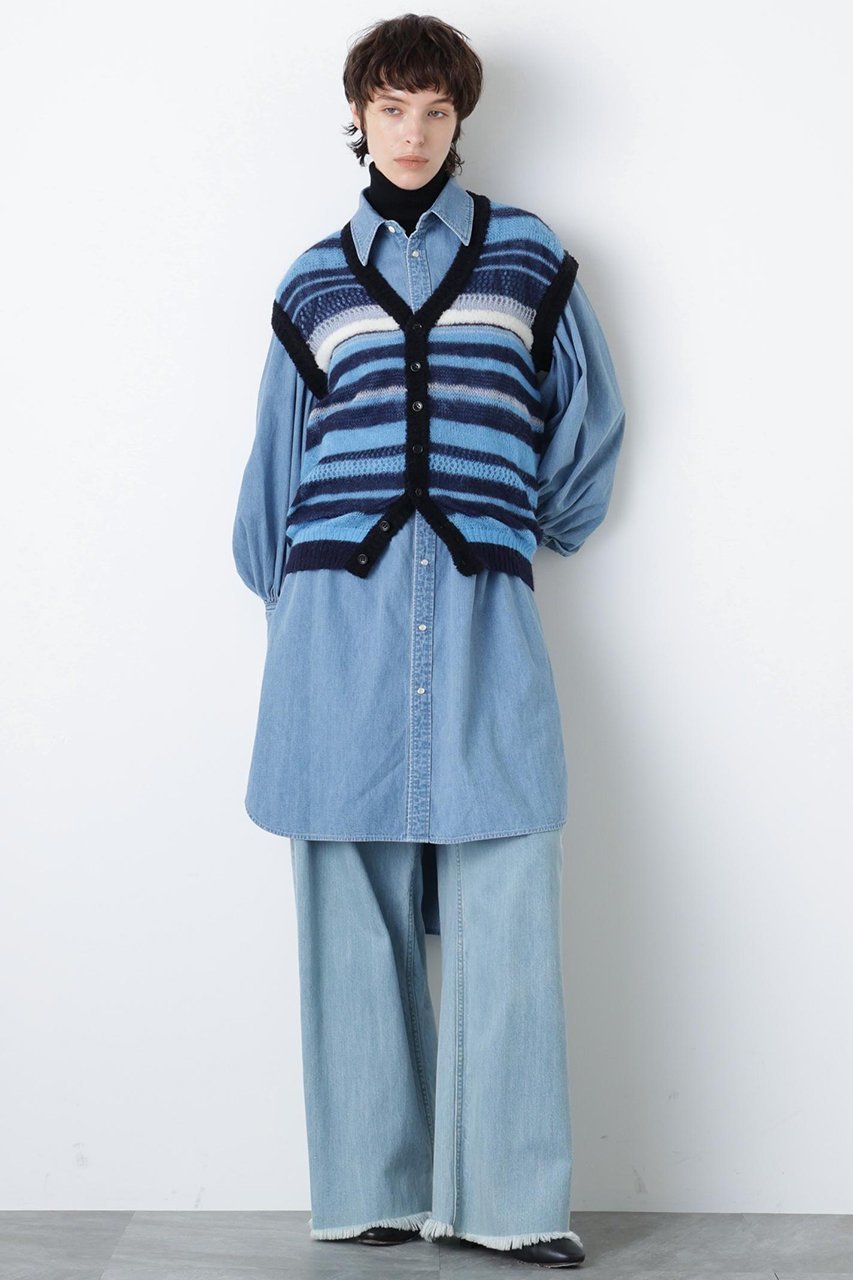 【ヒューエルミュージアム/hueLe Museum】の【STUMBLY】Sheer Mohair Gilet 人気、トレンドファッション・服の通販 founy(ファニー) 　ファッション　Fashion　レディースファッション　Fashion for Women　トップス・カットソー　Cut & Sew Tops　ニット　Knit Tops & Sweaters　ベスト&ジレ / 重ね着スタイル　Vests & Gilets　カジュアルプルオーバー・ニットトップス　Pullovers & Knit Tops / Casual Pullovers　メッシュ　Mesh, Net Fabric　ランダム　Random, Irregular　other-2|ID: prp329100004750150 ipo3291000000034346826