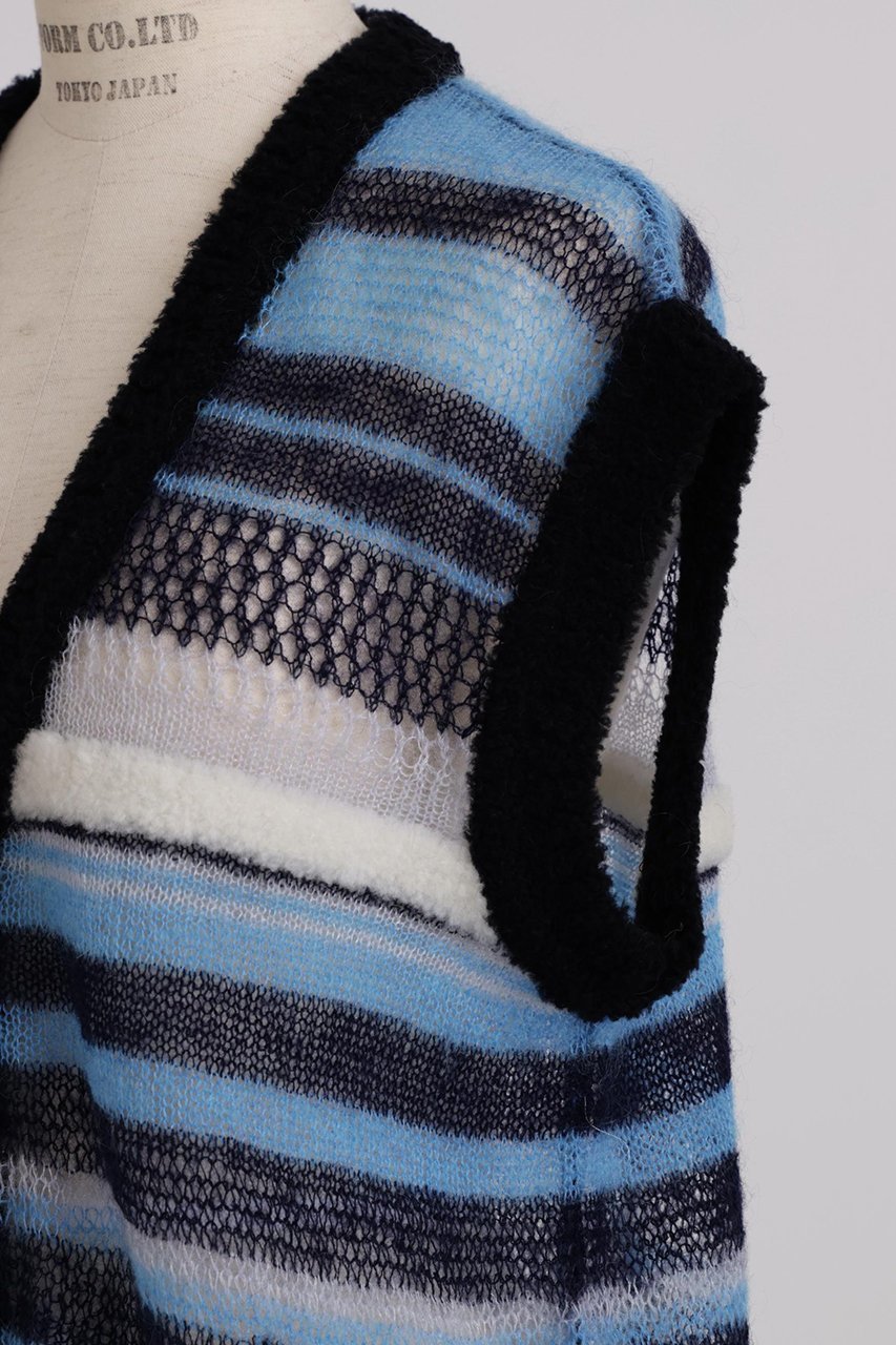 【ヒューエルミュージアム/hueLe Museum】の【STUMBLY】Sheer Mohair Gilet 人気、トレンドファッション・服の通販 founy(ファニー) 　ファッション　Fashion　レディースファッション　Fashion for Women　トップス・カットソー　Cut & Sew Tops　ニット　Knit Tops & Sweaters　ベスト&ジレ / 重ね着スタイル　Vests & Gilets　カジュアルプルオーバー・ニットトップス　Pullovers & Knit Tops / Casual Pullovers　メッシュ　Mesh, Net Fabric　ランダム　Random, Irregular　other-5|ID: prp329100004750150 ipo3291000000034484235