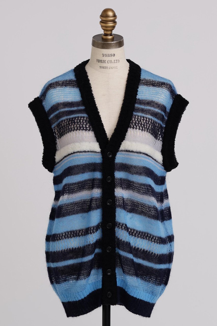 【ヒューエルミュージアム/hueLe Museum】の【STUMBLY】Sheer Mohair Gilet 人気、トレンドファッション・服の通販 founy(ファニー) 　ファッション　Fashion　レディースファッション　Fashion for Women　トップス・カットソー　Cut & Sew Tops　ニット　Knit Tops & Sweaters　ベスト&ジレ / 重ね着スタイル　Vests & Gilets　カジュアルプルオーバー・ニットトップス　Pullovers & Knit Tops / Casual Pullovers　メッシュ　Mesh, Net Fabric　ランダム　Random, Irregular　other-2|ID: prp329100004750150 ipo3291000000036195129