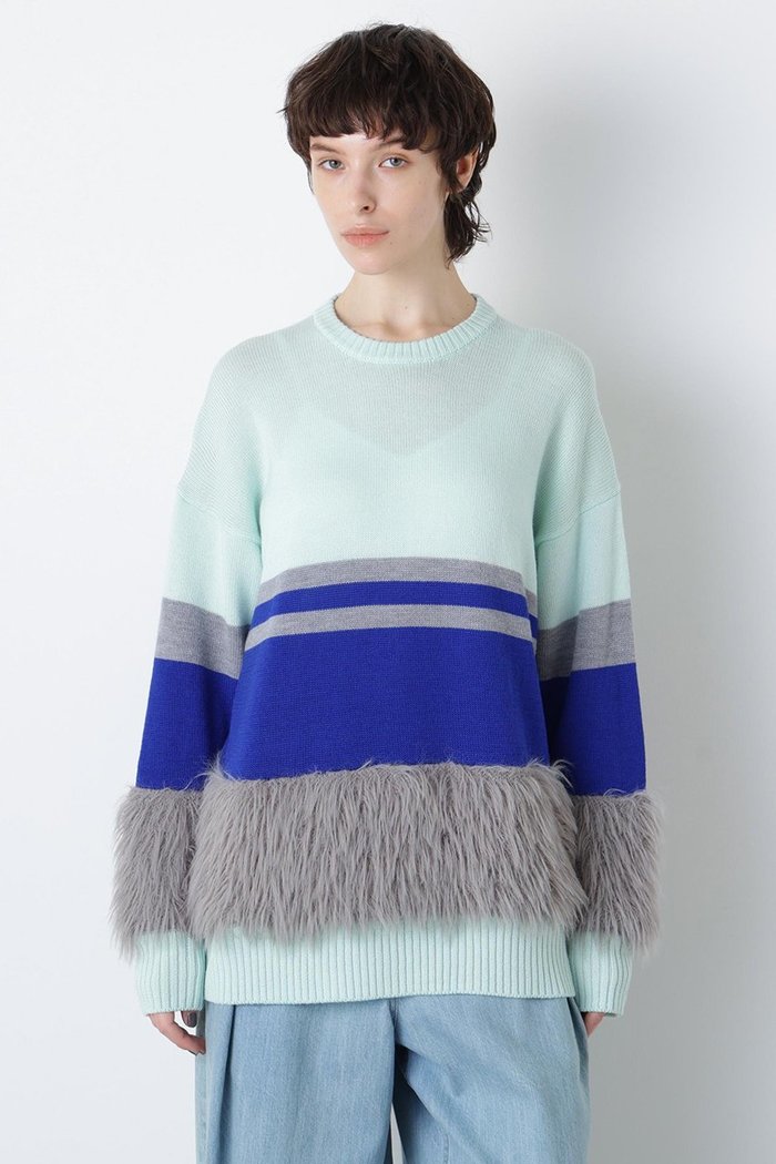 【ヒューエルミュージアム/hueLe Museum】の【STUMBLY】Fluffy Yarn Combi Pullover インテリア・キッズ・メンズ・レディースファッション・服の通販 founy(ファニー) https://founy.com/ ファッション Fashion レディースファッション Fashion for Women トップス・カットソー Cut & Sew Tops ニット Knit Tops & Sweaters カジュアルプルオーバー・ニットトップス Pullovers & Knit Tops / Casual Pullovers ビッグ Big, Oversized フレア Flare, Flared |ID: prp329100004750151 ipo3291000000034346829